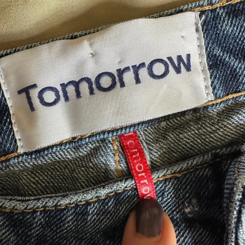 Tomorrow Hepburn High Waisted Mom Jeans in Bright Orlando Size 26